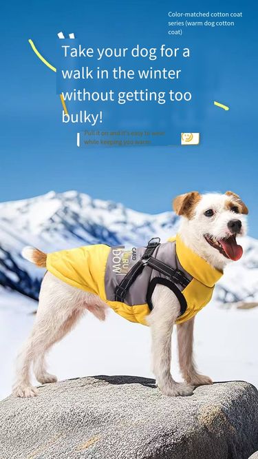 Pet Autumn And Winter Clothes Warm Ski Clothes Vest Dog Cotton Coat_voghion.com