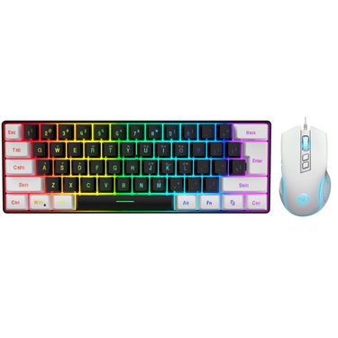 New 61keys wired plug-in set, luminous mouse, office game keyboard_voghion.com