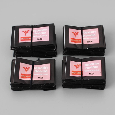 High Quality Blunt Head Cross Needles Multi-Gauge 25pcs/pack Embroidery Needles_voghion.com