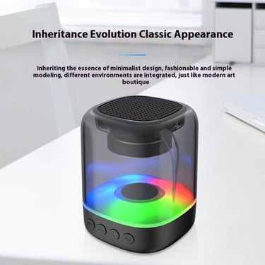 RGB Bluetooth Speaker With Crystal Light Effects (Deep Bass, Waterproof, Portable - Perfect For Parties, Gifts & Outdoor Adventures)_voghion.com