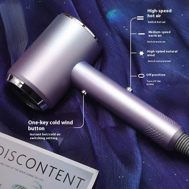 Professional Hair Dryer - 1250W DC Motor Blow Dryer With 3 Heat/Speed Settings, Overheat Protection & Concentrator Nozzle, Lightweight & Quiet_voghion.com