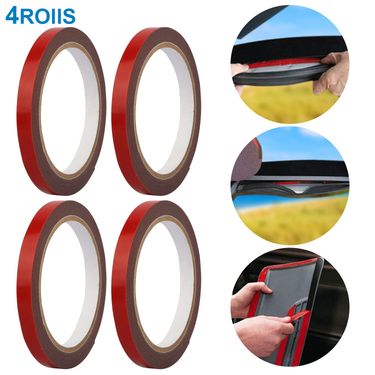 4 Rolls Car Double Sided Tapes Heavy Duty Double Sided Foam Tapes Strong Mounting Adhesive Tapes_voghion.com