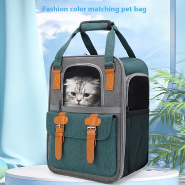 Portable for going out, foldable and breathable pet dog bag, cat outdoor backpack_voghion.com