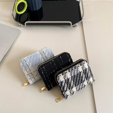 Women’s Bags Linen Ladies Wallet Fashionable Short Card Holder Large Capacity Coin Purse Clutch Bag Ladies Clutch Bag_voghion.com