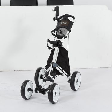Lightweight 4-Wheel Golf Push Cart With Click-Folding Trolley Easy Open Compact Pull Caddy Durable And Mobile_voghion.com