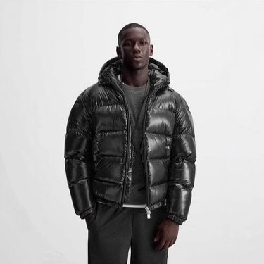 Men's Clothing High End Cold Proof Cotton Padded Jacket With Hood, Sports Jacket, Solid Color, High End European And American_voghion.com