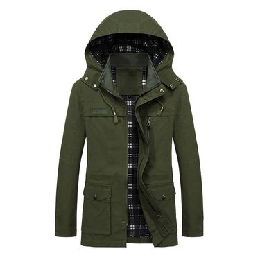 Men's Clothing autumn and winter new men's casual Korean jacket pure cotton washed loose large size windbreaker coat trend_voghion.com