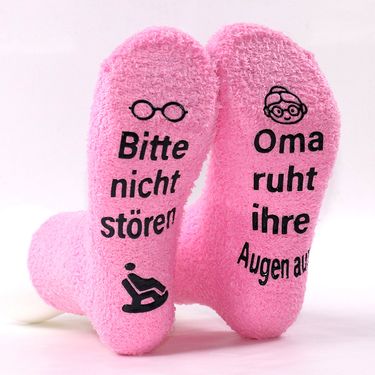 New German creative coral velvet mid tube cake socks grandma series half velvet floor socks thickened sleeping socks_voghion.com