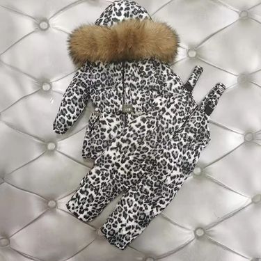 Kids' clothing children's down jackets Children's down jacket sets Fur collar thick warm two piece set_voghion.com