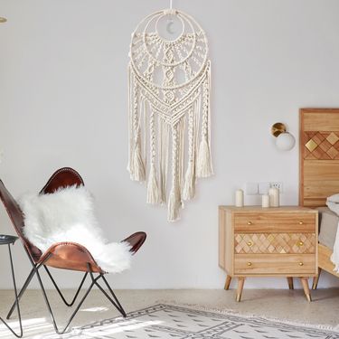 Custom Cotton Handwoven Tapestry Bohemian Style Tassel Entrance Living Room Wall Hanging Decor_voghion.com