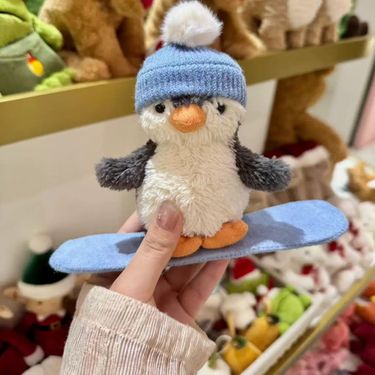 Stuffed Plush Animals Doll Winter Ski Series Ski Penguin Doll Peanut Scarf Snowman Plush Toy Girls Gift Batch_voghion.com