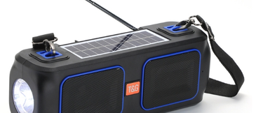 Bluetooth Speaker TG636 Wireless Solar Flashlight External Antenna Radio Speaker_voghion.com
