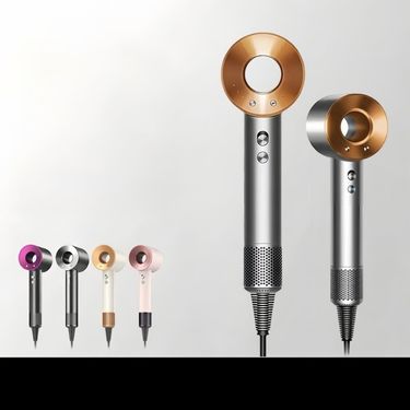 Premium Bladeless Hair Dryer – 1600W High-Speed Ionic Salon-Grade With Dual Nozzles & 3 Heat Settings (Rose Gold/Metallic Blue/Lavender)_voghion.com