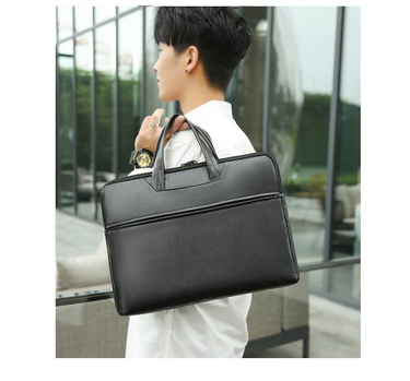 Simple Solid Color Laptop Bag Tablet Inner Bag Handbag Crossbody Briefcase For Men And Women_voghion.com