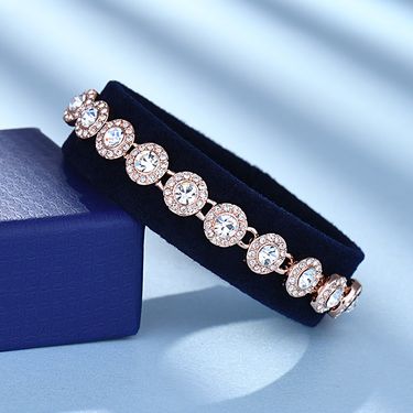Crystal Seenwork Edition Full Diamond Crystal Bracelet Women Rose Gold Light Luxury Hand Jewelry_voghion.com