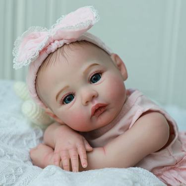 46cm Hand-painted Hair Reborn Baby Doll Children Girl Companion Dress Up Toy Birthday New Year Gift_voghion.com