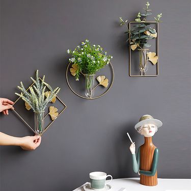 Home Furniture Art Vase Ins Style High Value Living Room Wall Decoration High Grade Hydroponic Flower Pot Creative Home Wall Decoration_voghion.com