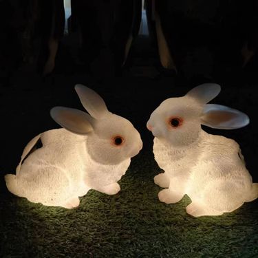 creative solar animal decoration lights outdoor garden courtyard landscape decoration mushroom rabbit lawn lights_voghion.com