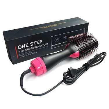 Multi-Function Hot Air Brush - 3-in-1 Blow Dryer, Straightener & Curler For Salon-Quality Styling (Ionic, Fast Drying, Travel-Friendly)_voghion.com
