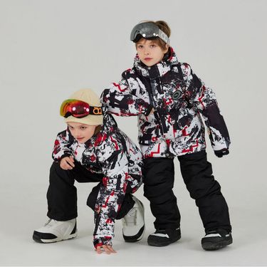 Children's ski suit set double board thick warm outdoor skiing_voghion.com