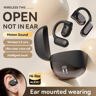 M62 AI Translator Hook-On Bluetooth Earbuds, Real-Time Multilingual Translation For Business Travel & Meetings_voghion.com