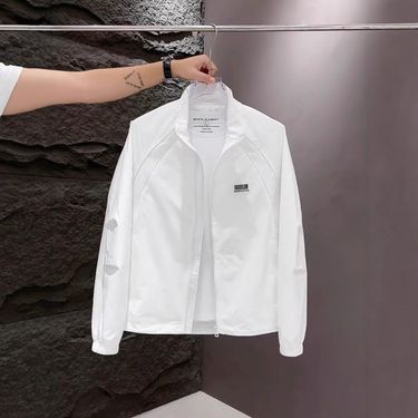 Autumn High End Fashion Stand Collar Jacket Men's Simple Loose Versatile Jacket Sun Protection Clothing_voghion.com