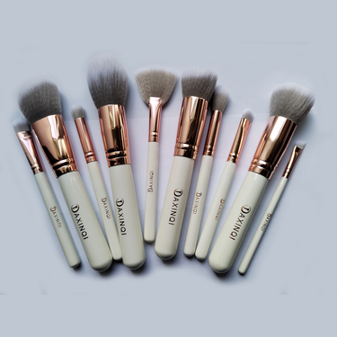 White 10pcs Makeup Brush Set Powder Eye brushes Beauty Makeup Tool_voghion.com