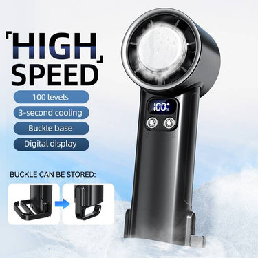 Handheld Portable Fan With Ice Cooler, Monitor, 3600mAh Rechargeable Personal Fan, Ultra Small But Powerful, Small Pocket Fan_voghion.com