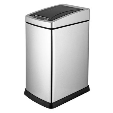 Household Cleaning Tools Rectangular Smart Sensor Trash Can Stainless Steel Household Trash Can Smart Trash_voghion.com