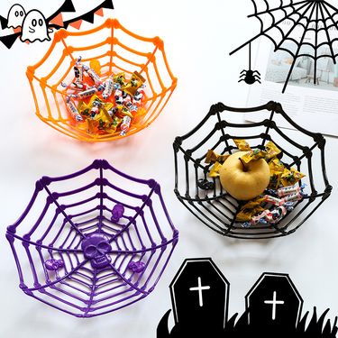 Halloween Big Spider Fruit Plate Pumpkin Lantern Pumpkin Bucket Spider Fruit Plate Restaurant Bar Decoration Decorations_voghion.com