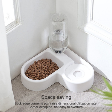 Corner Dog Bowl Pet Automatic Feeder Dog Cat Drinking Bowl For Dog Water Drinking Cat Feeding Large Capacity Dispenser Pet_voghion.com