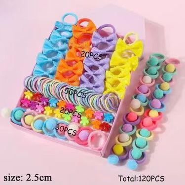 Children's Hair Accessories Small Rubber Band Hairpin Set Baby Hair Ring Girl Side Clip Hair Accessories Princess Hair Rope_voghion.com
