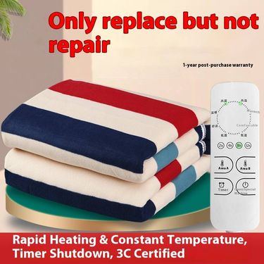 Smart Temperature Control Electric Blanket – Polyester Fabric, Dual/Single Zone, Waterproof, 2400g Weight (Multiple Sizes & Styles Available)_voghion.com