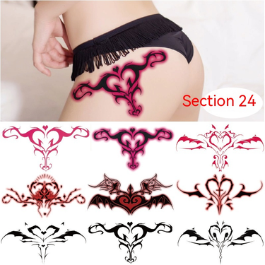 Original design new explosive sexy tattoo on the chest lady private abdomen sexy alternative lewd tattoo adult seductive lip print tattoo sticker_voghion.com
