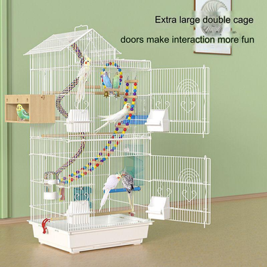 Bird Cage Large Extra Large Cage Xuanfeng Peony Tiger Skin Home Luxury Villa Large_voghion.com