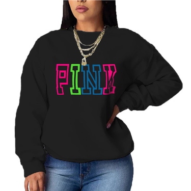 Women's fashion print headless casual loose long-sleeved hoodie_voghion.com