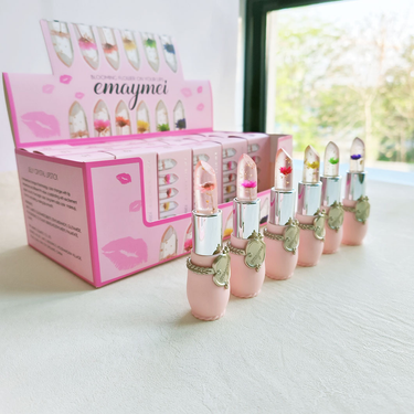 24 Pcs Of Warm Flower Jelly Transparent Color Changing Lipstick Cosmetics_voghion.com
