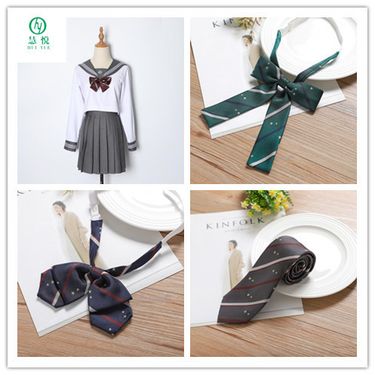 New JK Japanese Style Star For Men And Women Students School Uniform Neck Flower Single Double Layer Ribbon Long Handle_voghion.com
