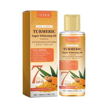 OUHOE Turmeric Super Whitening Oil , Repair Skin Barrier Soft, Firming, Whitening, Brightening Fading Joint_voghion.com