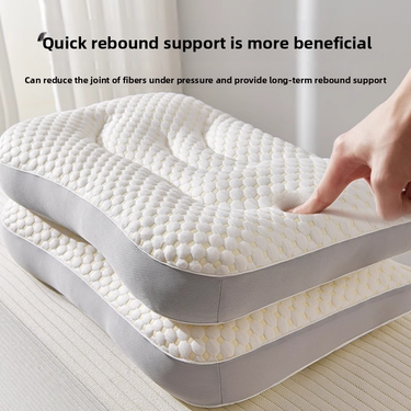 Knitted Pillow Set (2-Pack) - Orthopedic Neck Support Pillows For Deep Sleep Non-Collapsing & Breathable (Medium Firmness Home Use Single Size)_voghion.com