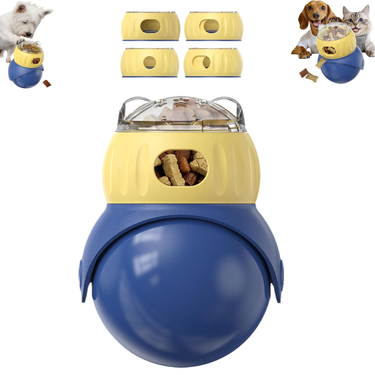 Treat Dispenser Interactive Toys For Cat Dog Reduces Anxiety For Small Dogs And Cats Mental Stimulation Iq Treat Ball Adjustable Treat Dispensing_voghion.com