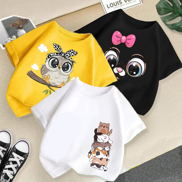 Kid's Clothing girls T-shirt short sleeve 2024 summer new style children's tops boys half sleeved children's clothing summer clothes_voghion.com