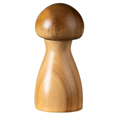 Mushroom Shaped Pepper Grinder Wooden Kitchen Grinding Tool_voghion.com