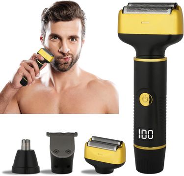 3-in-1 LED Electric Shaver - Painless Waterproof Travel Trimmer_voghion.com
