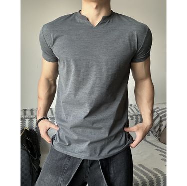 Men's Summer Essential Performance T-Shirt - Breathable & Stretchy V-Neck/Round Neck Workout Tee For Gym, Running & Casual ( M-3XL)_voghion.com
