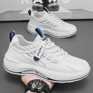 Men's Summer Breathable Mesh White Mens New Tide Bottom Sports Casual Dad Shoes Men_voghion.com