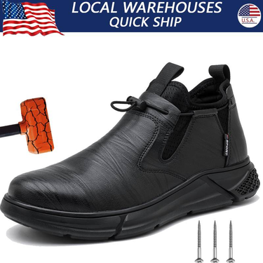 Work Shoes For Men Anti Puncture Work Sneakers Waterproof Work Safety Shoes Non Slip Steel Toe Shoes Indestructible Soles_voghion.com