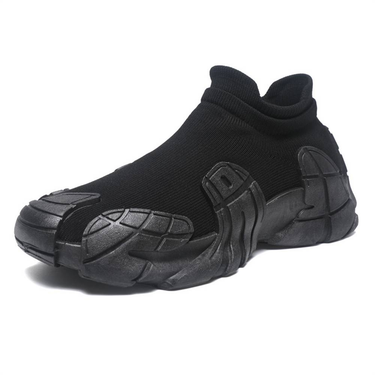 2025 Fashion Sneakers Men's Kniting Breathable Low Help Thick Sole Non-Slip Wear-Resistant Socks Running Shoes 39-45_voghion.com