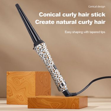 New Cone-Shaped Pointed Digital Temperature Adjustment 13mm Single Tube Curling Iron_voghion.com