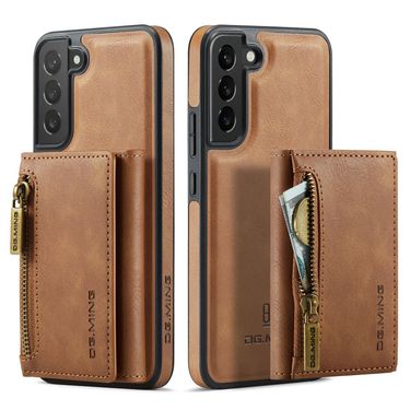 M5 for Samsung S22 anti-theft brush RFID zipper wallet phone case S22 Plus magnetic suction split protective case_voghion.com